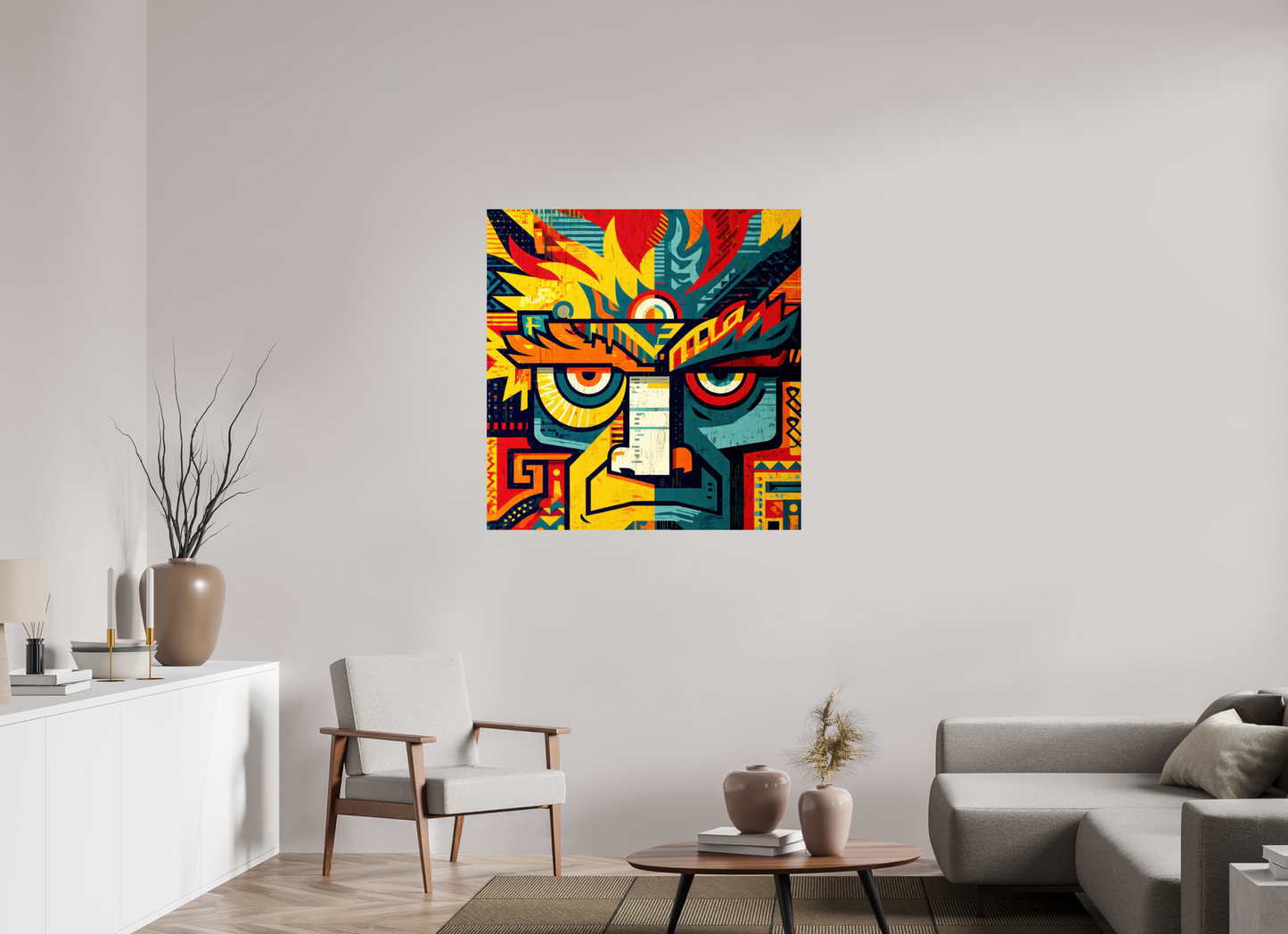 40 x 40.8″, Fine Art Print On Aluminum Dibond Urban Tribal 2