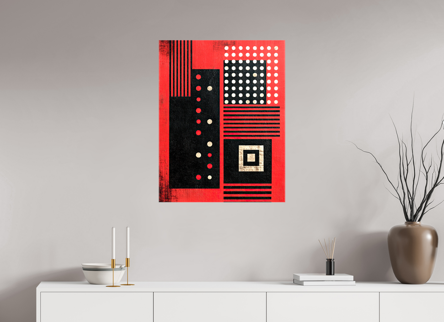 24 x 30.9″, Glossy Canvas Abstract Barcode 2
