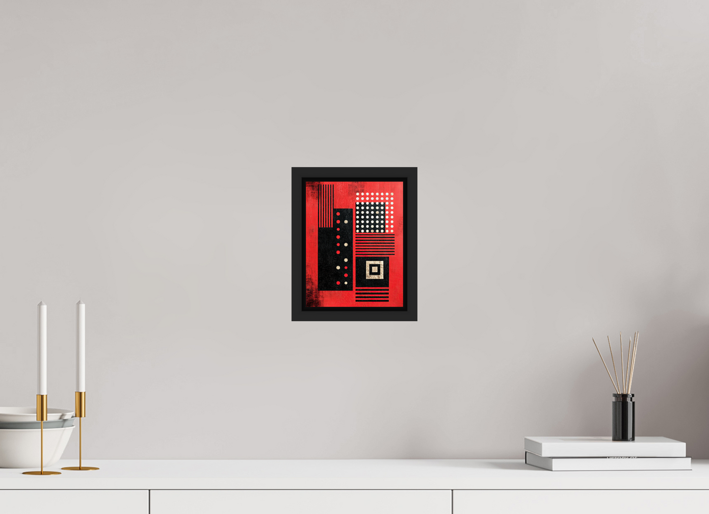 6 x 7.7″, Fine Art Print on Aluminum Dibond with Boarder Abstract Barcode 2