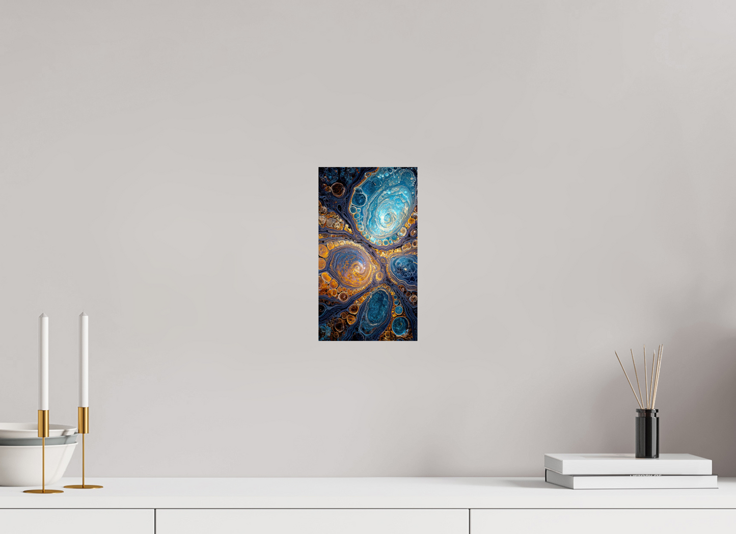 6 x 10.5″, Fine Art Print On Aluminum Dibond Abstract Geode