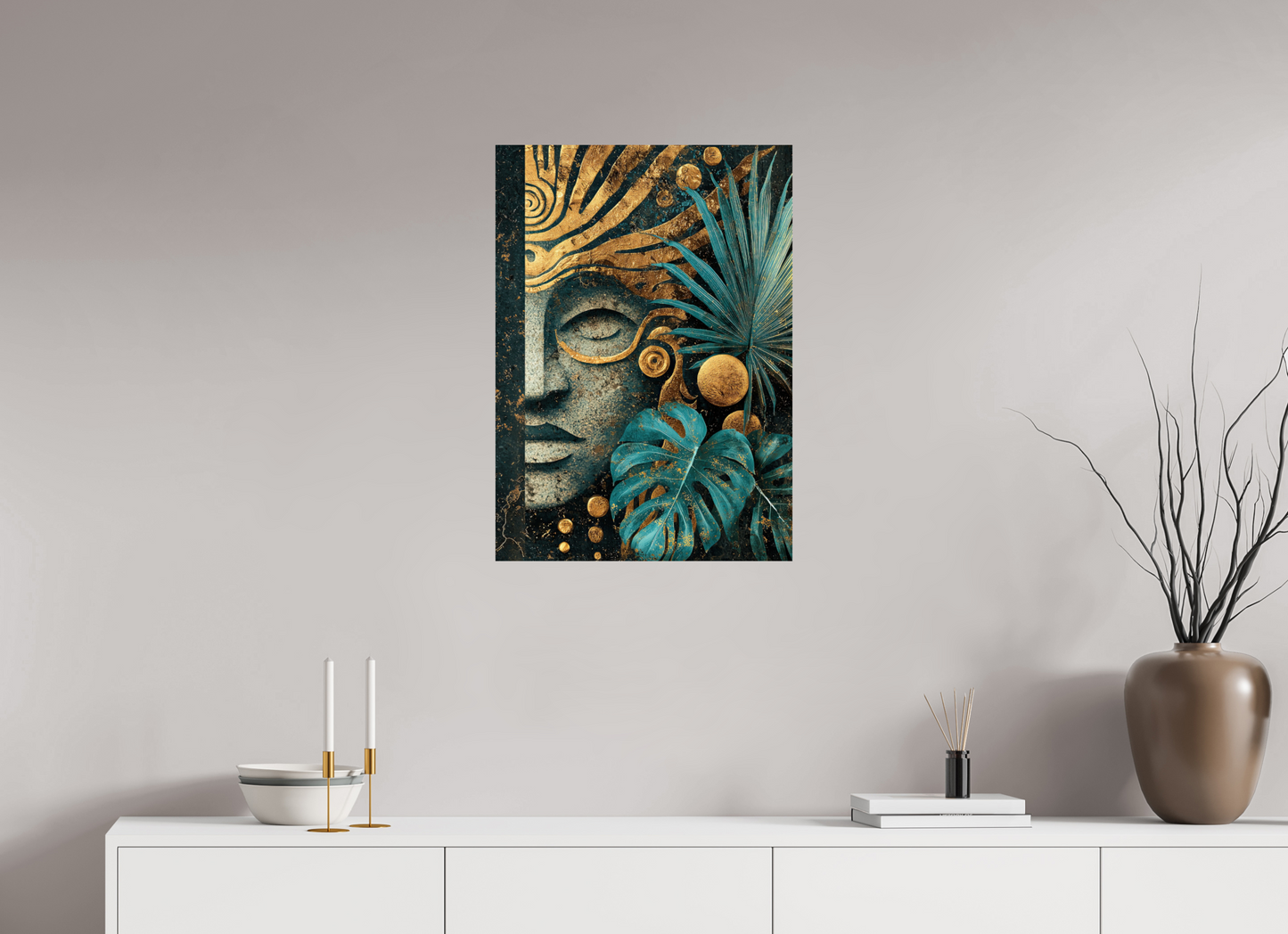 20 x 28″, Fine Art Print On Aluminum Dibond Ancient Face 2