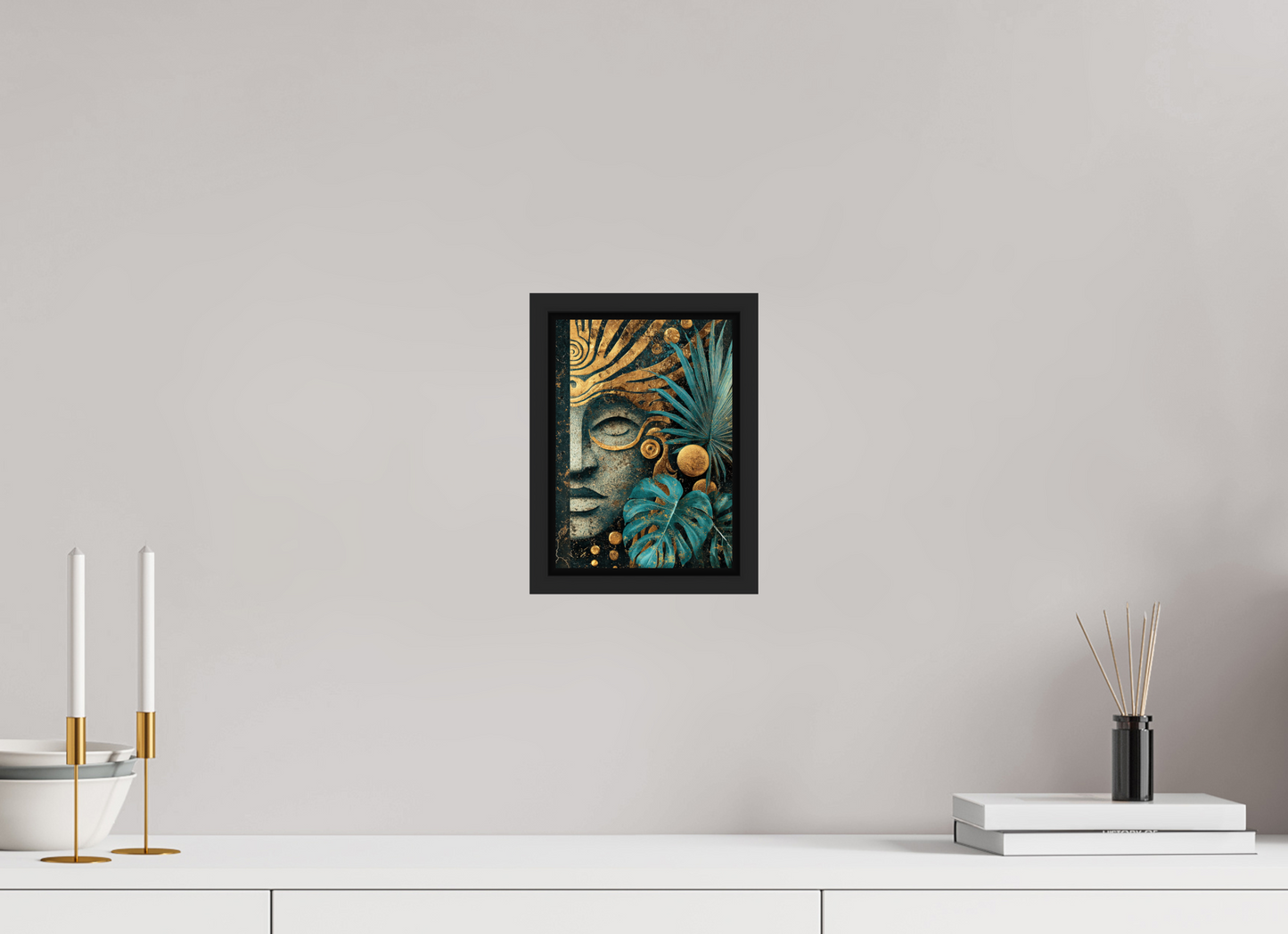 6 x 8.4″, Fine Art Print on Aluminum Dibond with Boarder Ancient Face 2