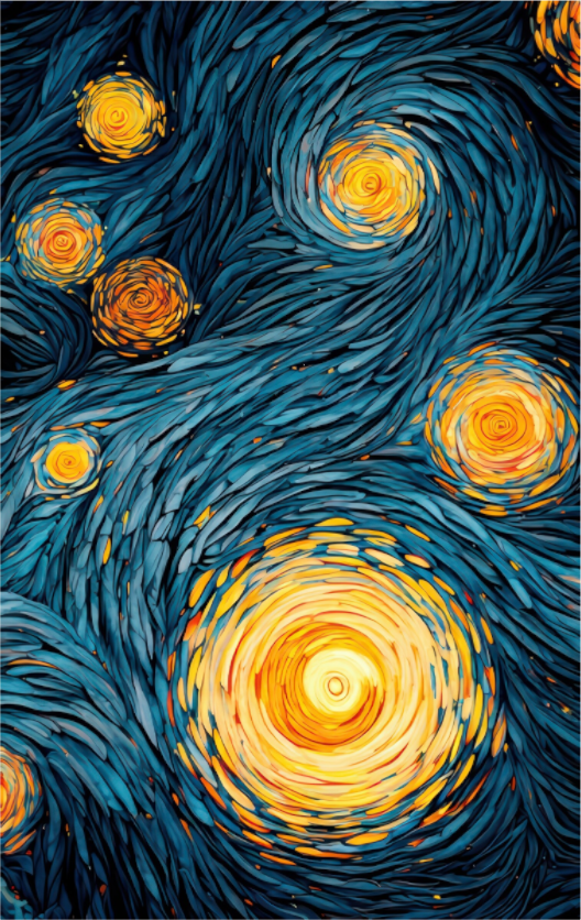Main image Abstract Blue & Yellow Swirls 2
