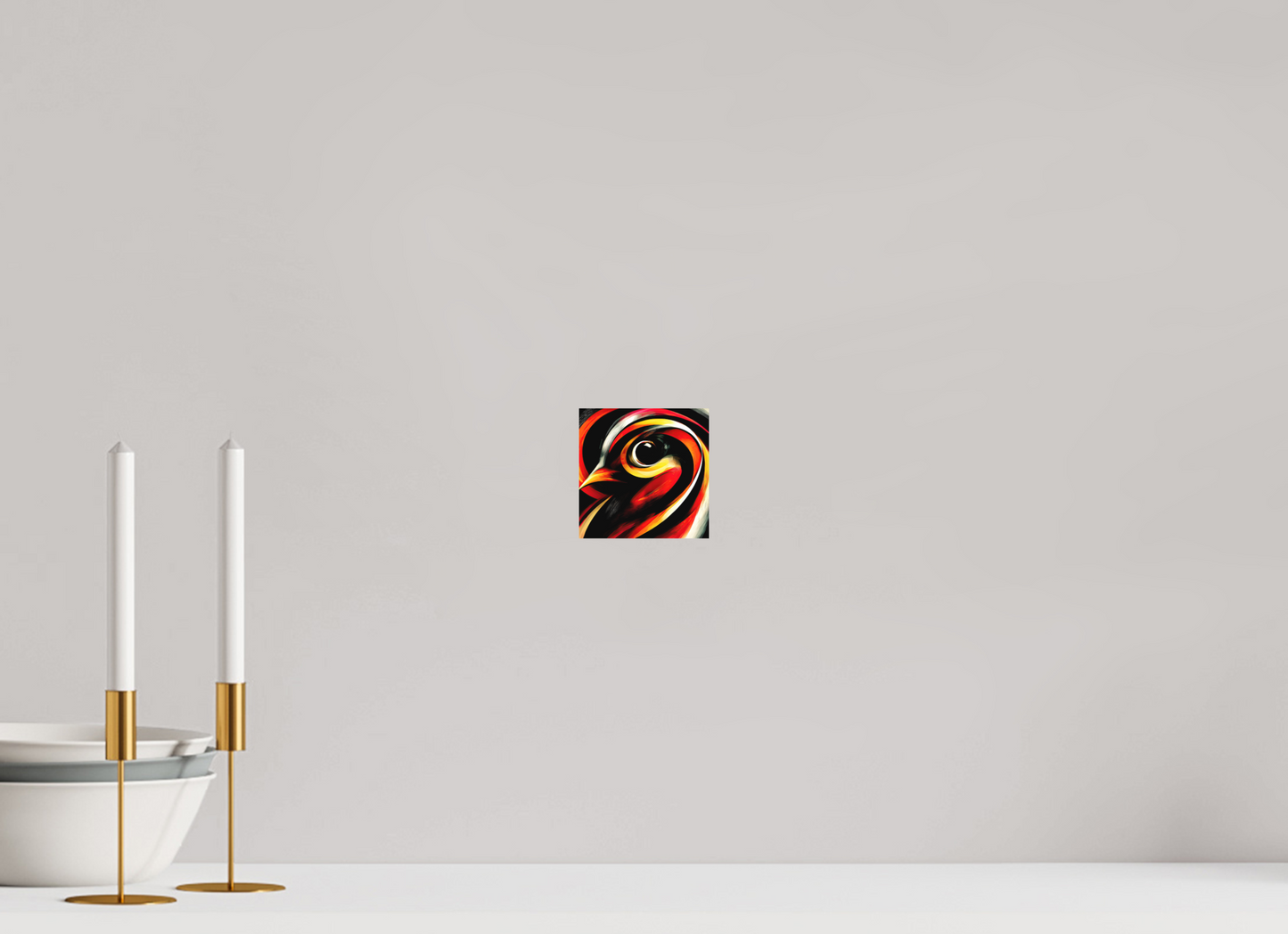 4 x 4″, Photo Print on Aluminum Backing Abstract Bird