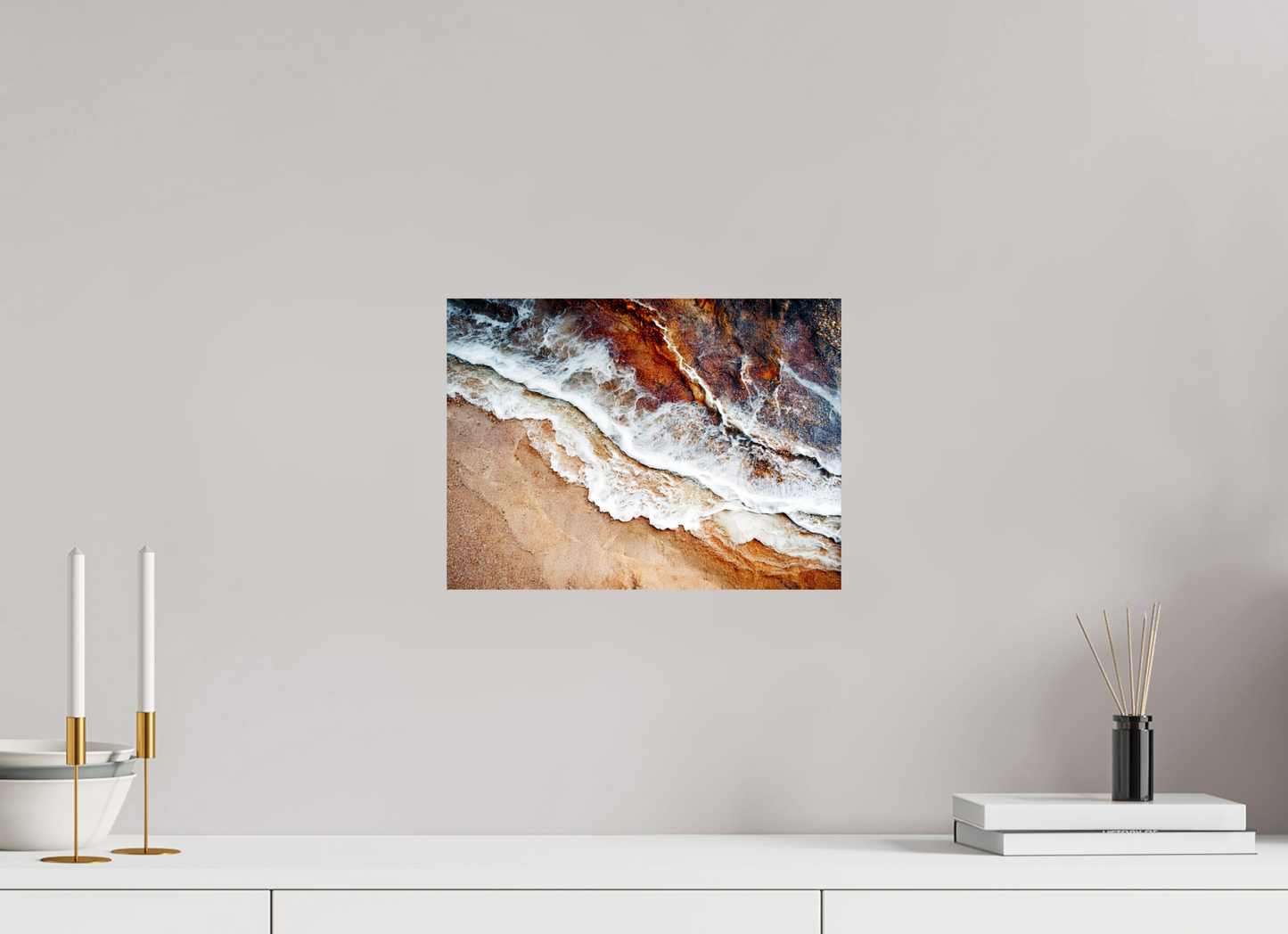 13.5 x 10″, Fine Art Print On Aluminum Dibond Desert Water