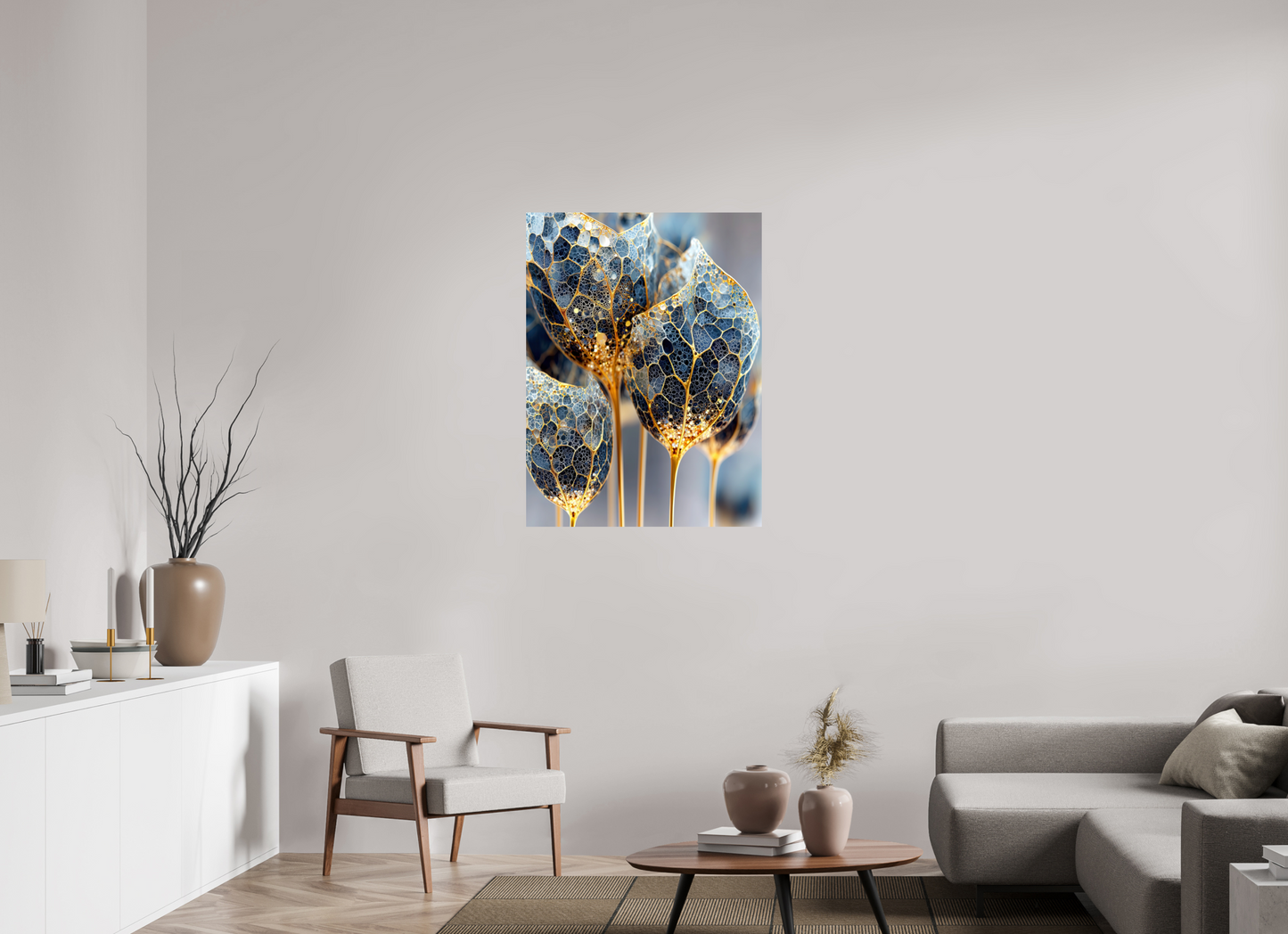 30 x 40″, Fine Art Print On Aluminum Dibond Luxury Glass Flowers
