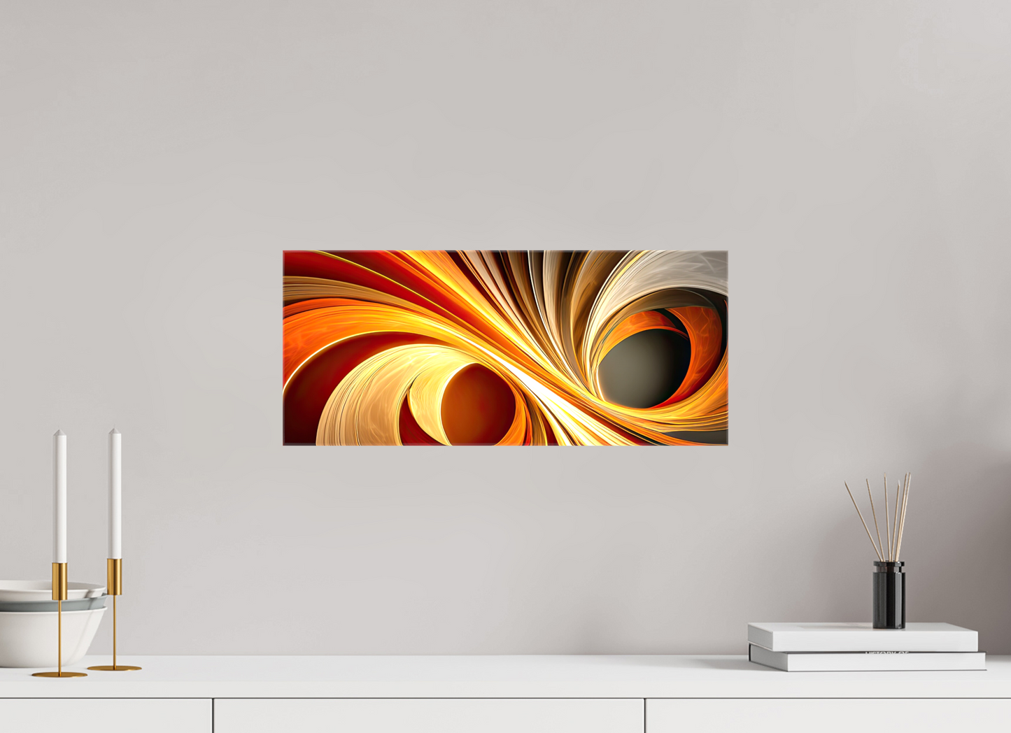 18.6 x 8″, Glossy Canvas Wacky Swirl