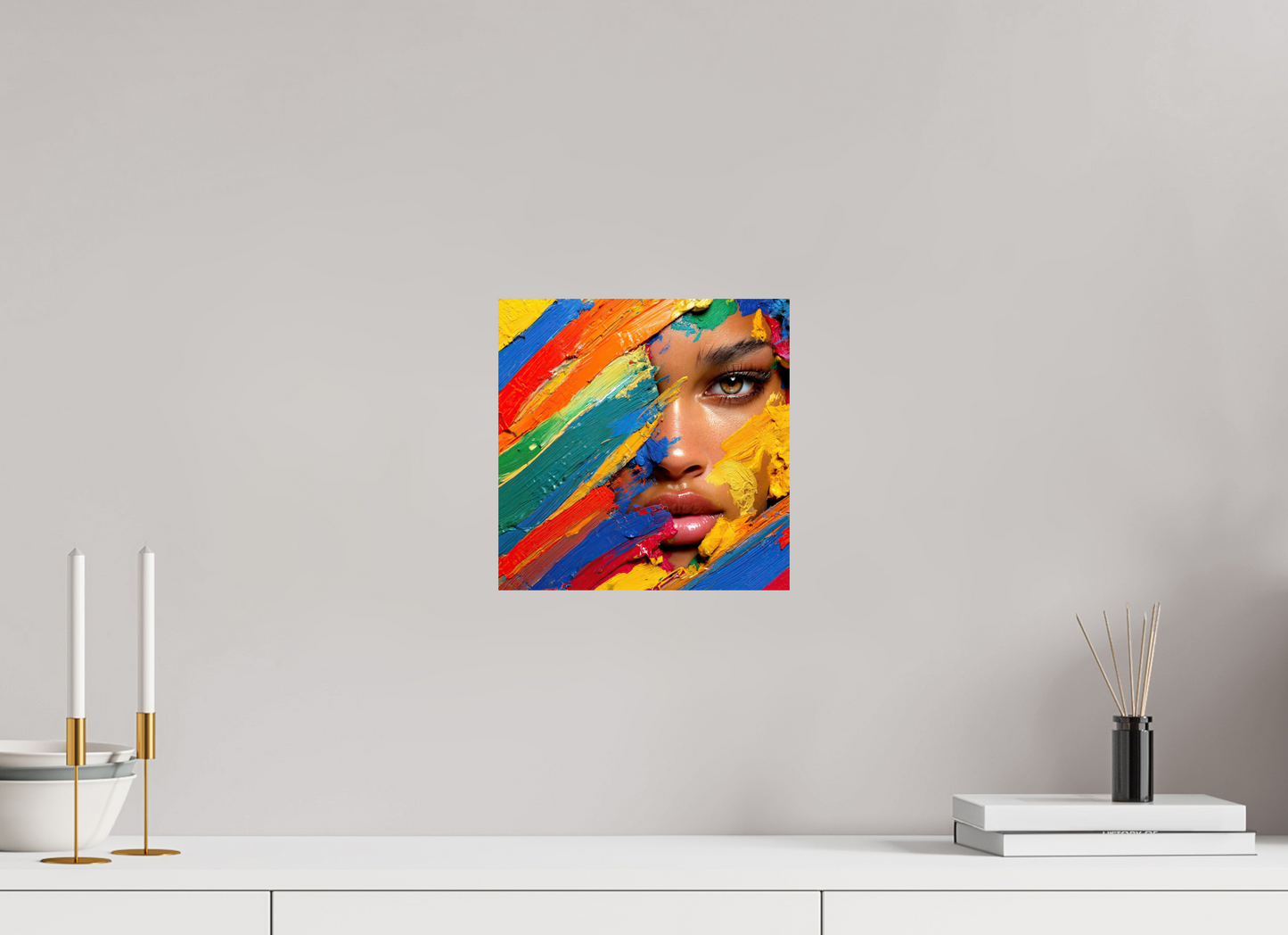 10 x 10″, Fine Art Print On Aluminum Dibond Paintress