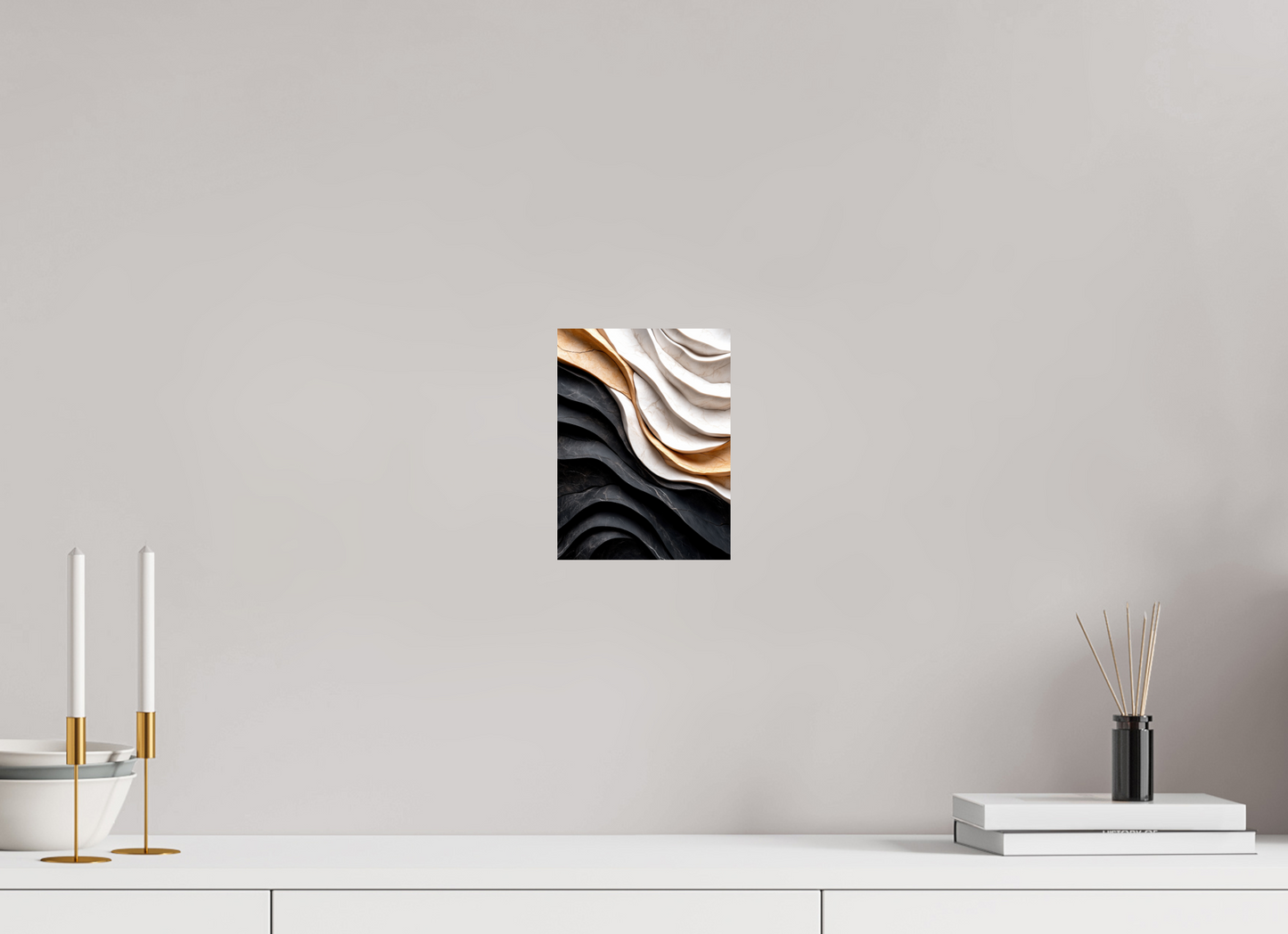 6 x 8″, Fine Art Print On Aluminum Dibond Marble Wave