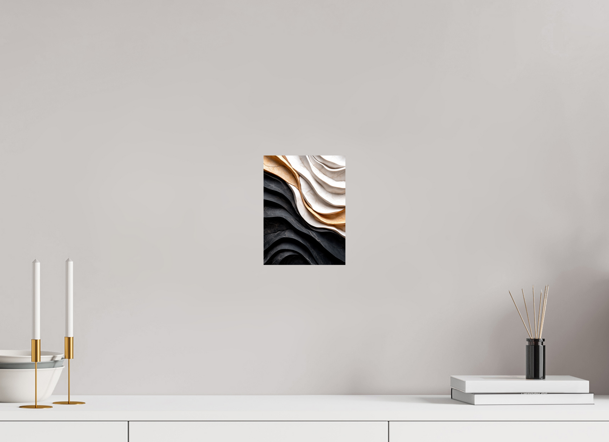 6 x 8″, Fine Art Print On Aluminum Dibond Marble Wave