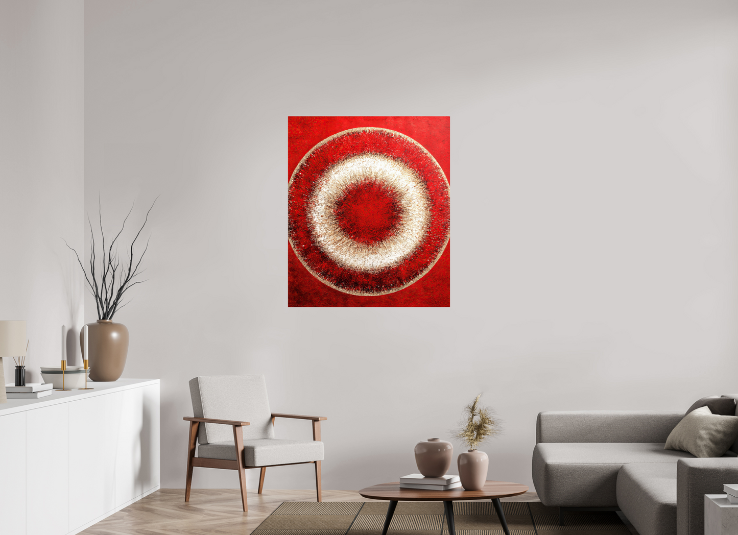 36 x 42.4″, Fine Art Print On Aluminum Dibond Abstract Red Eye