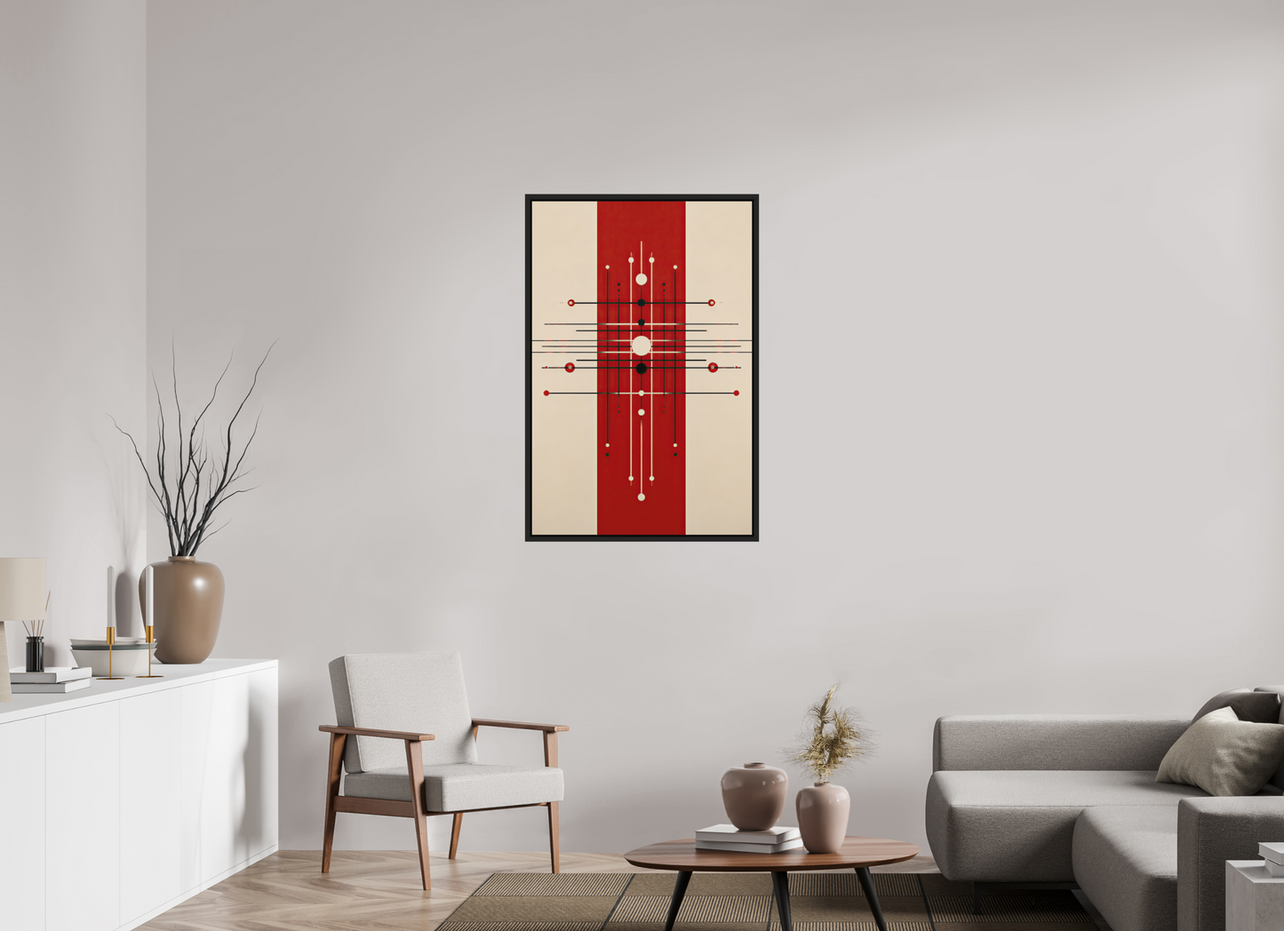 28 x 42.4″, Photo Print on Aluminum Backing with boarder Red Line