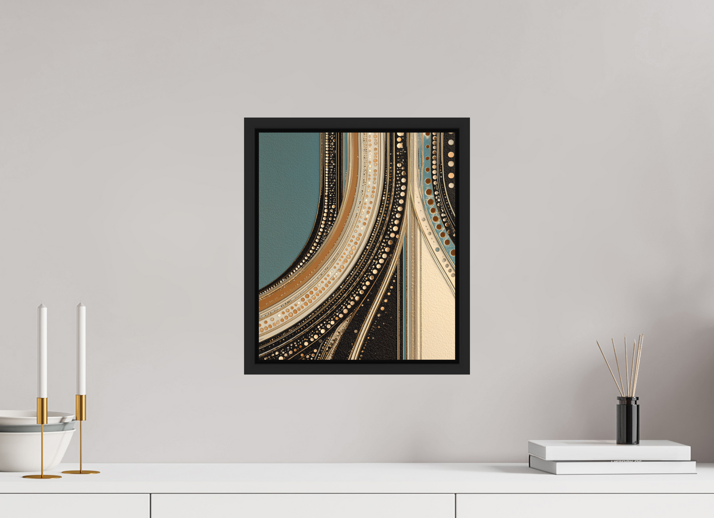 12 x 13.9″, Photo Print on Aluminum Backing with boarder Flow