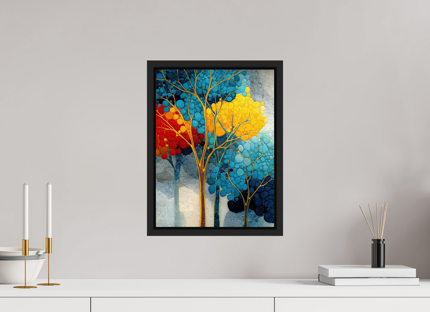 12 x 16″, Fine Art Print on Aluminum Dibond with Boarder City Trees