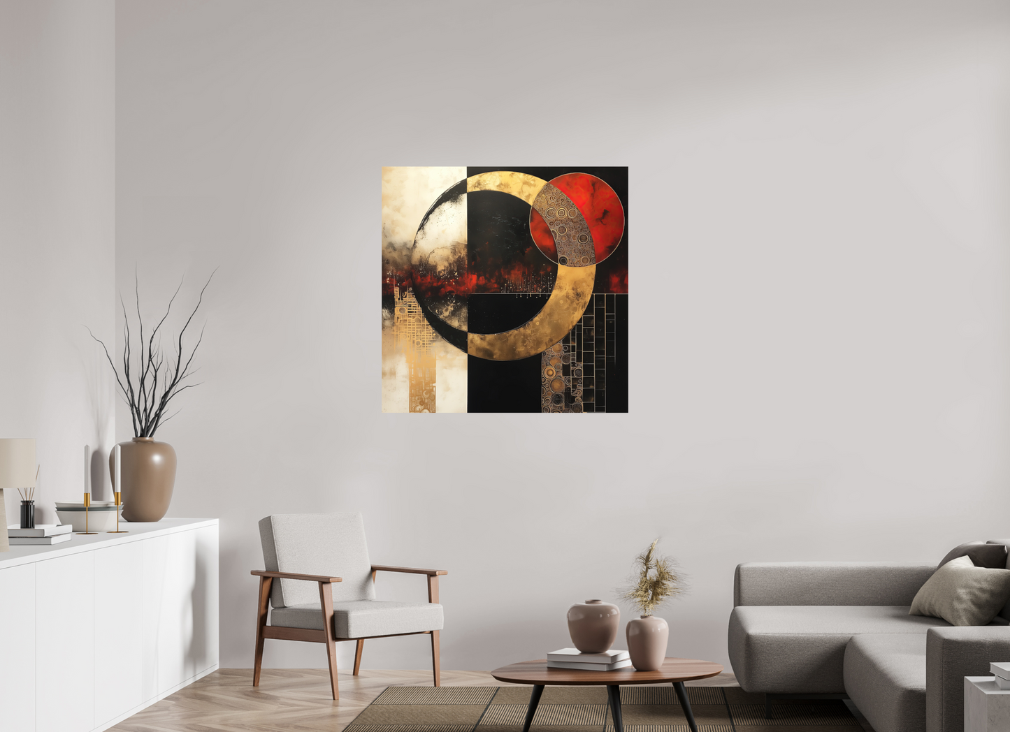 40 x 40″, Photo Print on Aluminum Backing Gold Blood Moon