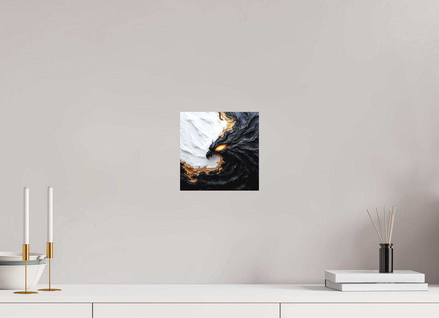 8 x 8″, Photo Print on Aluminum Backing Yin Yang Bird
