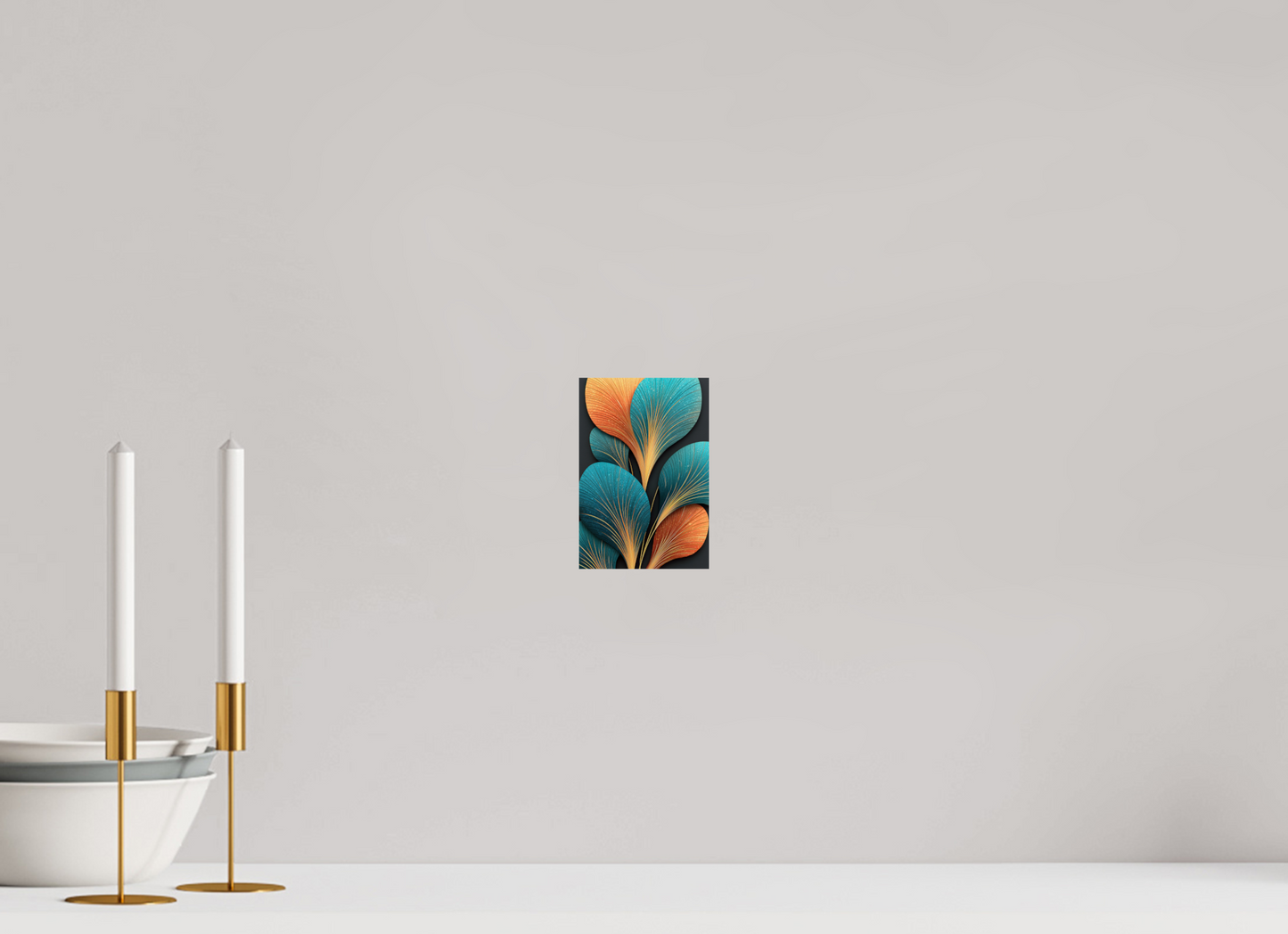 4 x 5.9″, Fine Art Print On Aluminum Dibond Art Deco Flowers