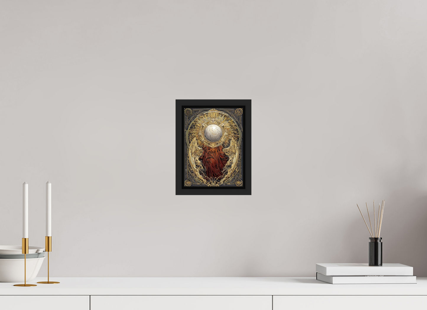 6 x 8″, Fine Art Print on Aluminum Dibond with Boarder Abstract Angel