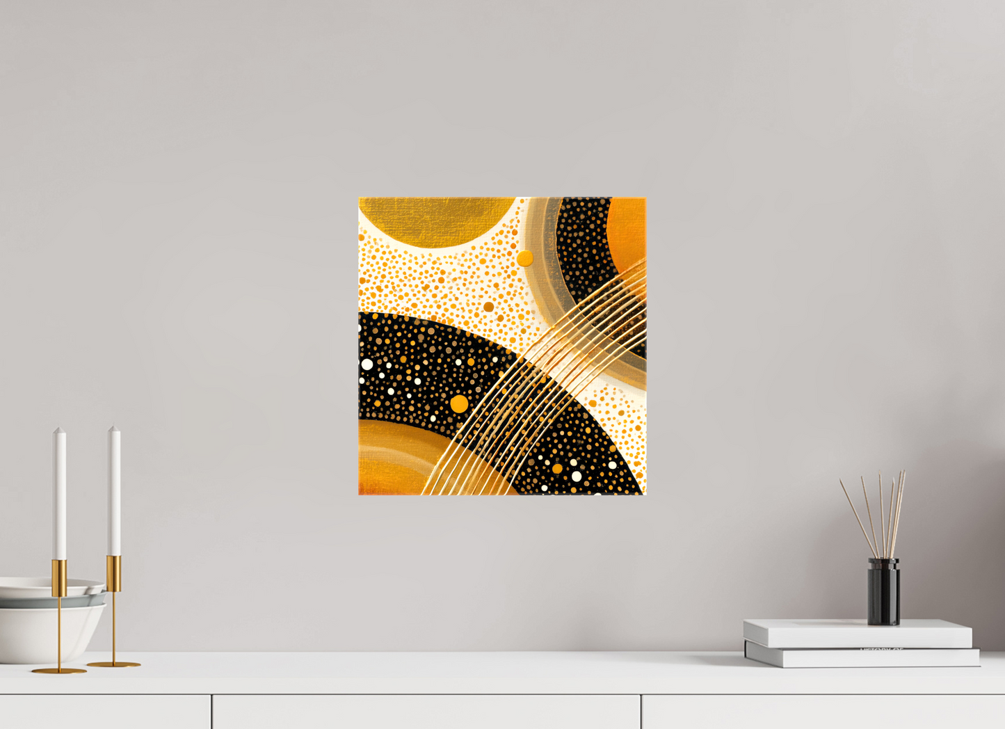 12 x 12.4″, Glossy Canvas Gold Embryo