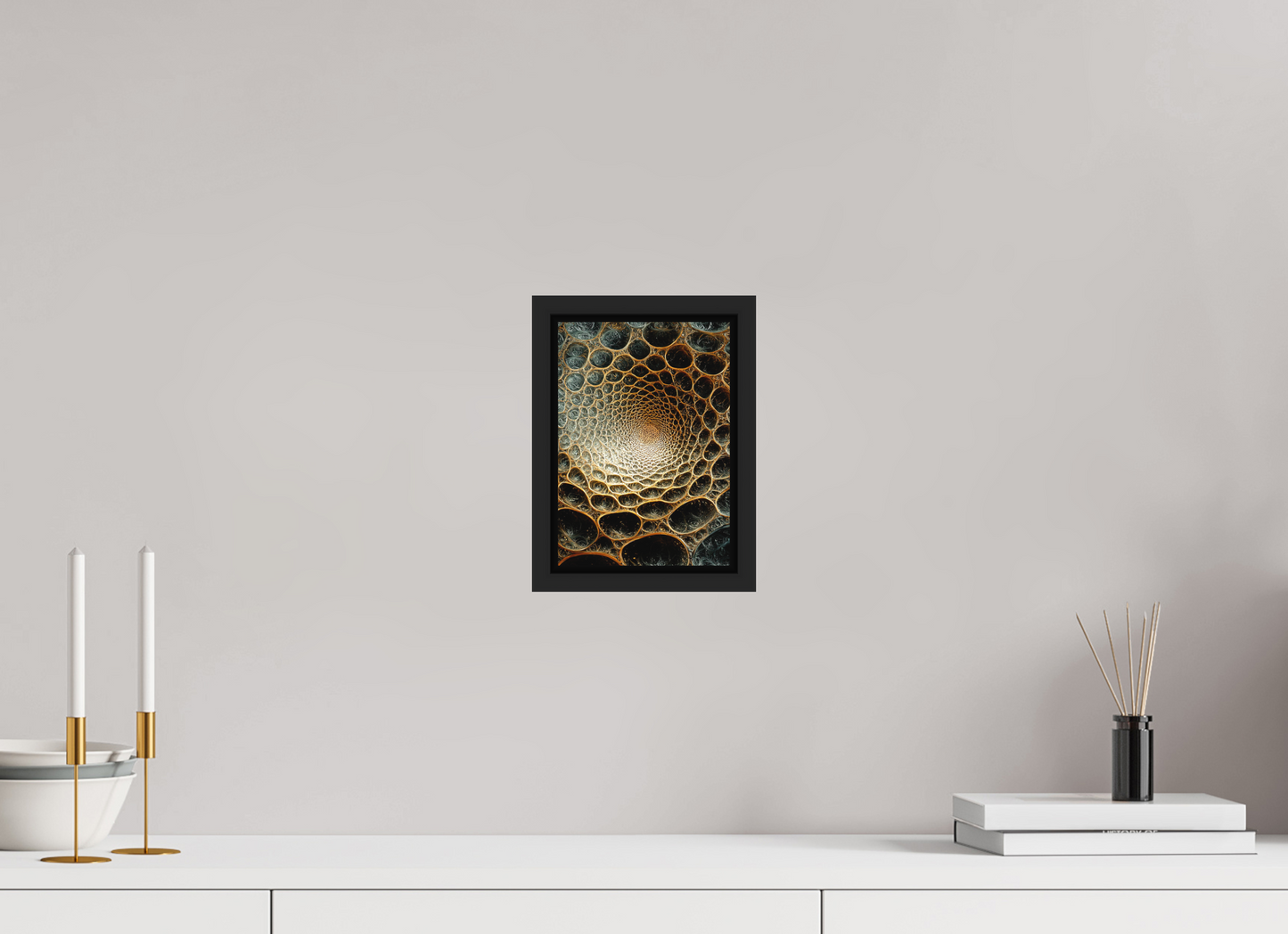 ISO A5 (14,8 x 21 cm), Photo Print on Aluminum Backing with boarder Alien Texture