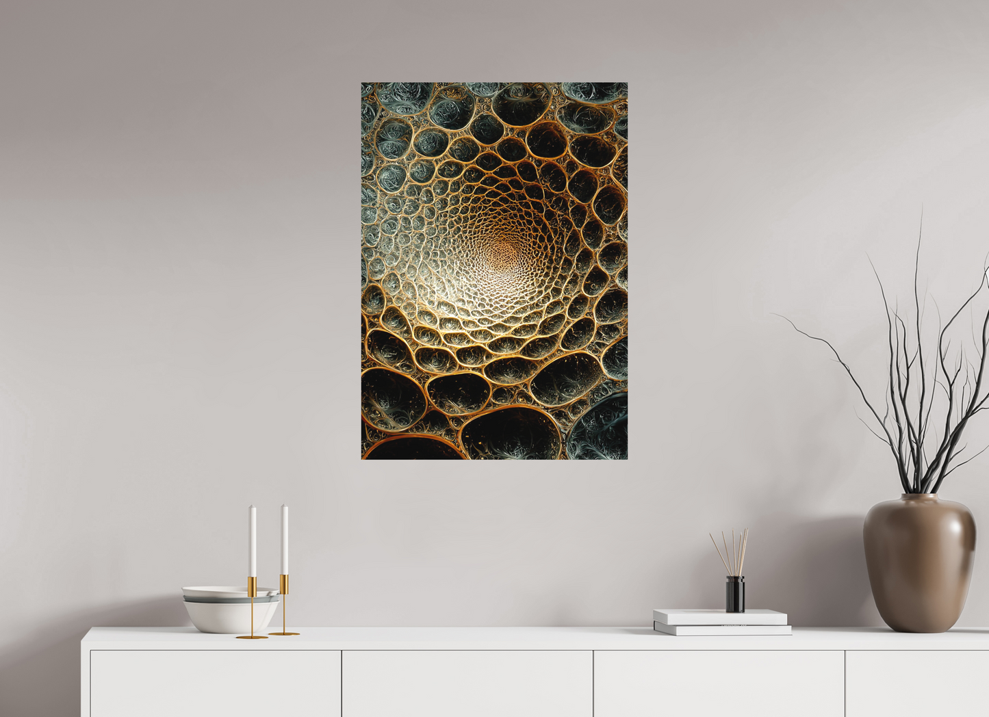 ISO A1 (59,4 x 84,1 cm), Photo Print on Aluminum Backing Alien Texture