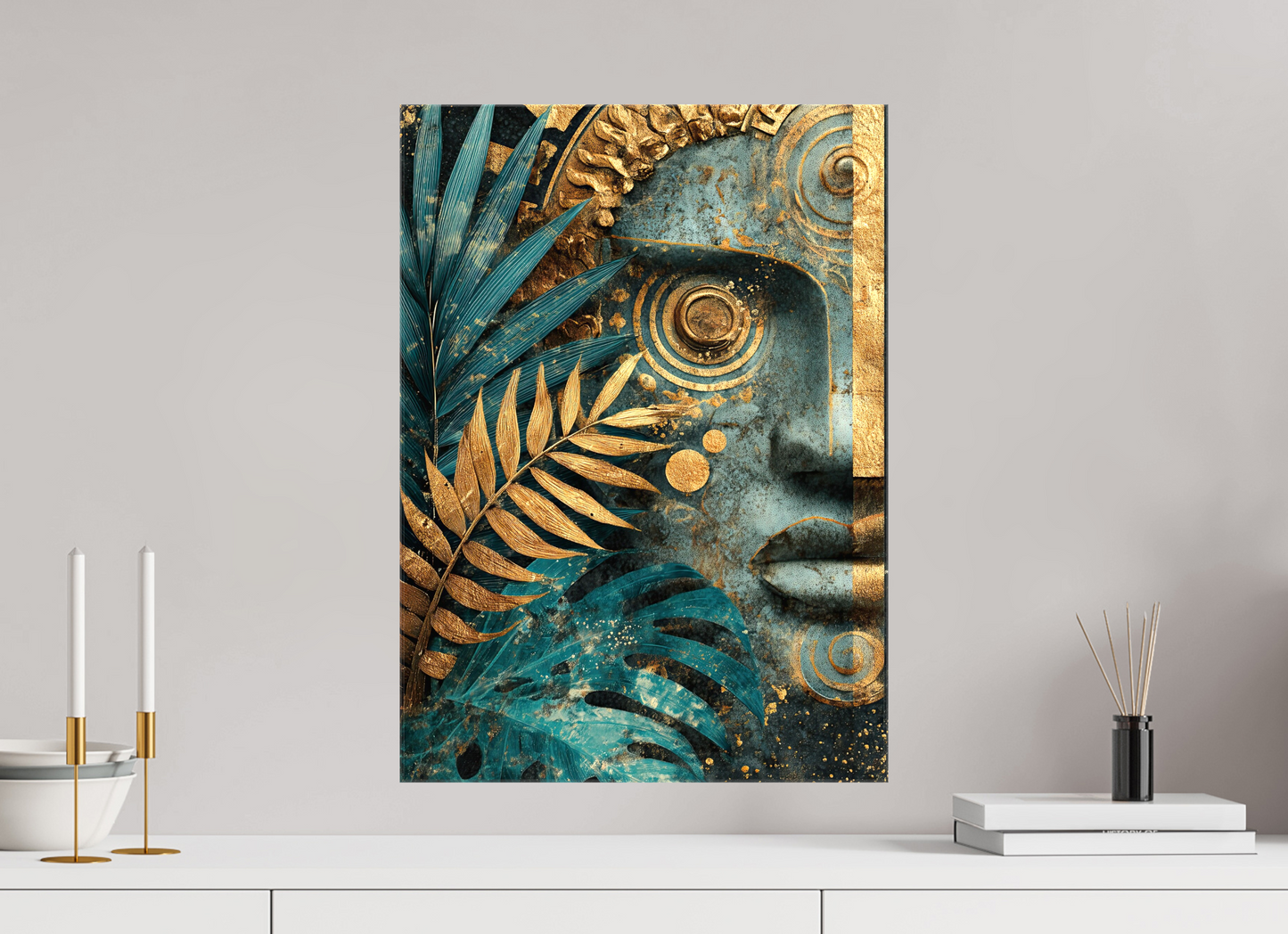 16 x 22.3″, Glossy Canvas Ancient Face 1