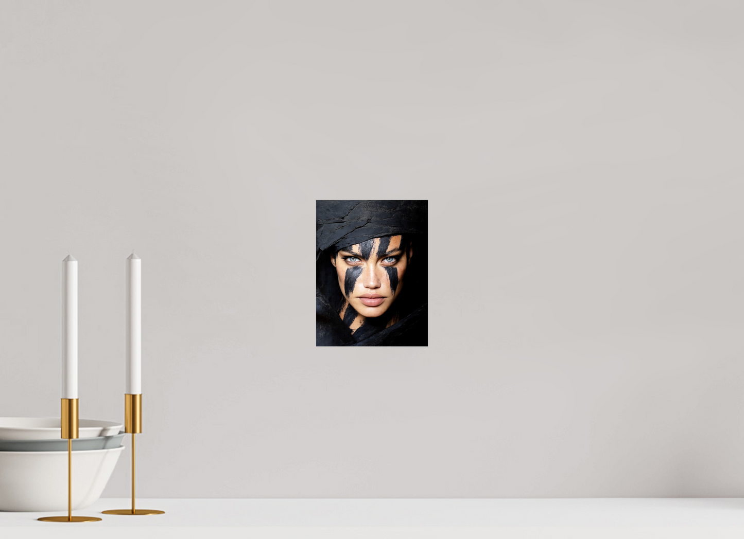 6 x 7.8″, Fine Art Print On Aluminum Dibond Charcoal Woman