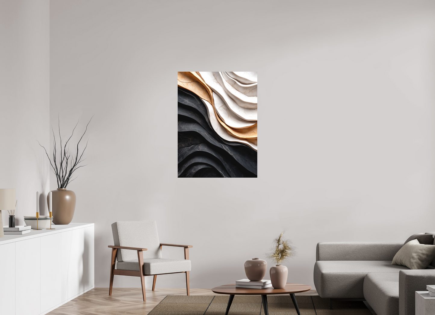 30 x 40″, Photo Print on Aluminum Backing Marble Wave