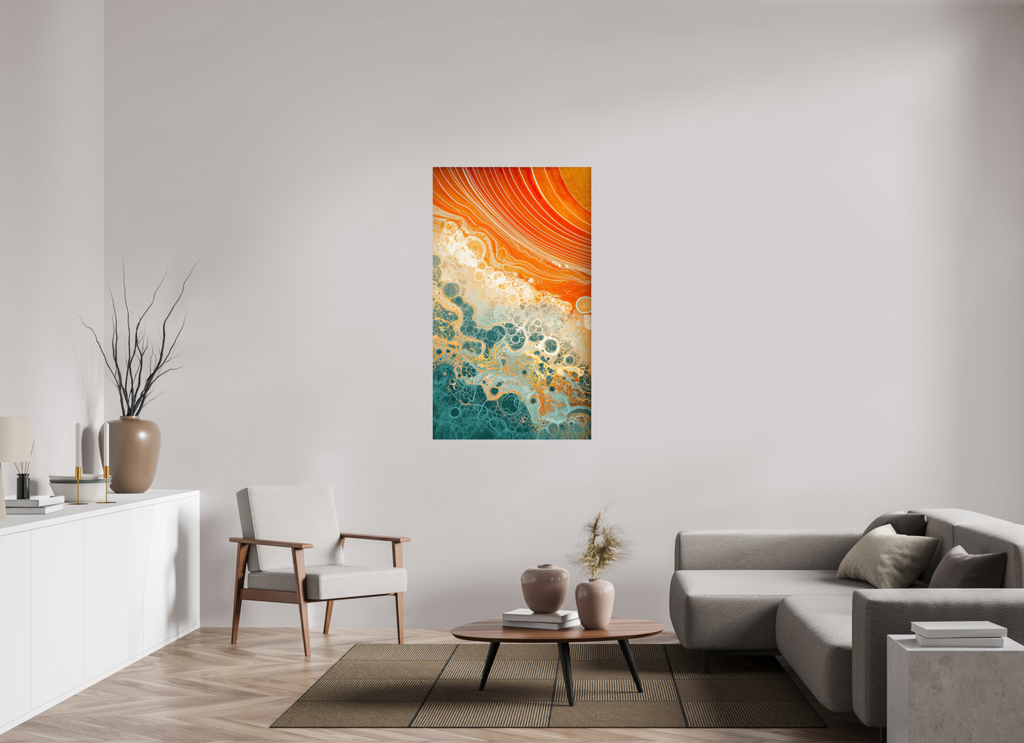 32 x 55″, Fine Art Print On Aluminum Dibond Abstract Desert Beach