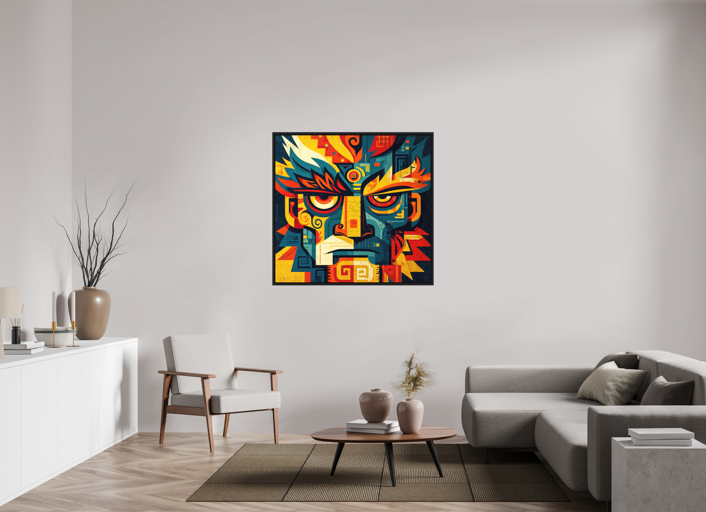 45.4 x 43″, Photo Print on Aluminum Backing with boarder Urban Tribal 3