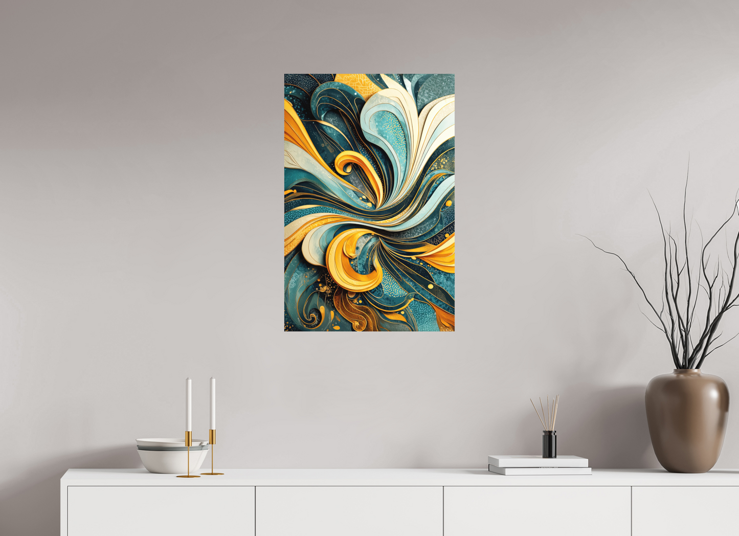 20 x 30.2″, Photo Print on Aluminum Backing Abstract Swirl