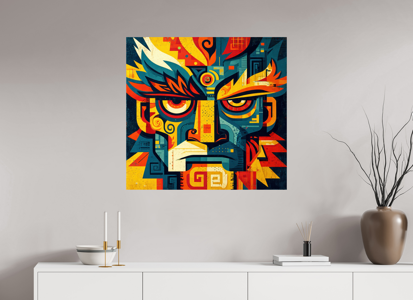 33.7 x 32″, Fine Art Print On Aluminum Dibond Urban Tribal 3