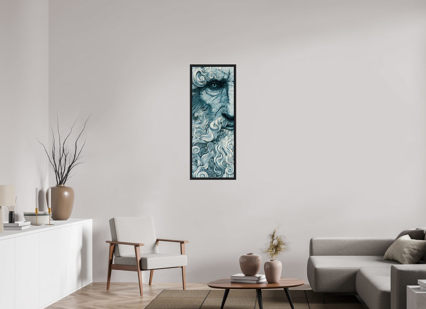 16 x 42.5″, Fine Art Print on Aluminum Dibond with Boarder Philosopher