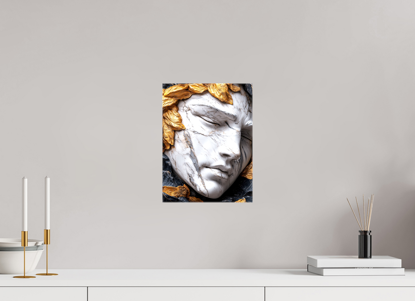 9 x 12″, Glossy Canvas Marble Face