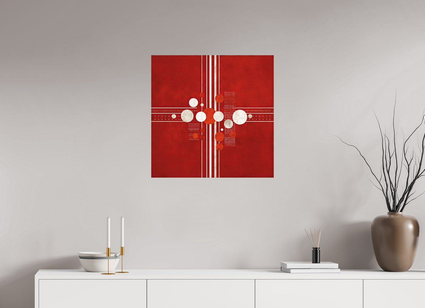 25 x 25″, Photo Print on Aluminum Backing White Line 2