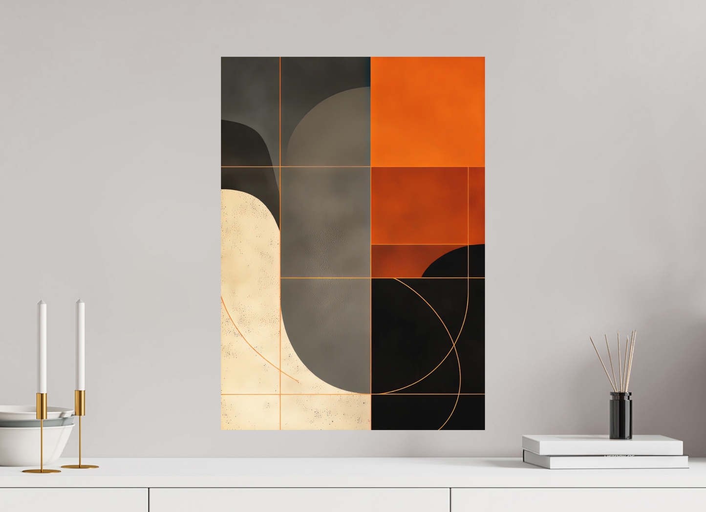 ISO A2 (42 x 59,4 cm), Photo Print on Aluminum Backing Abstract Squares