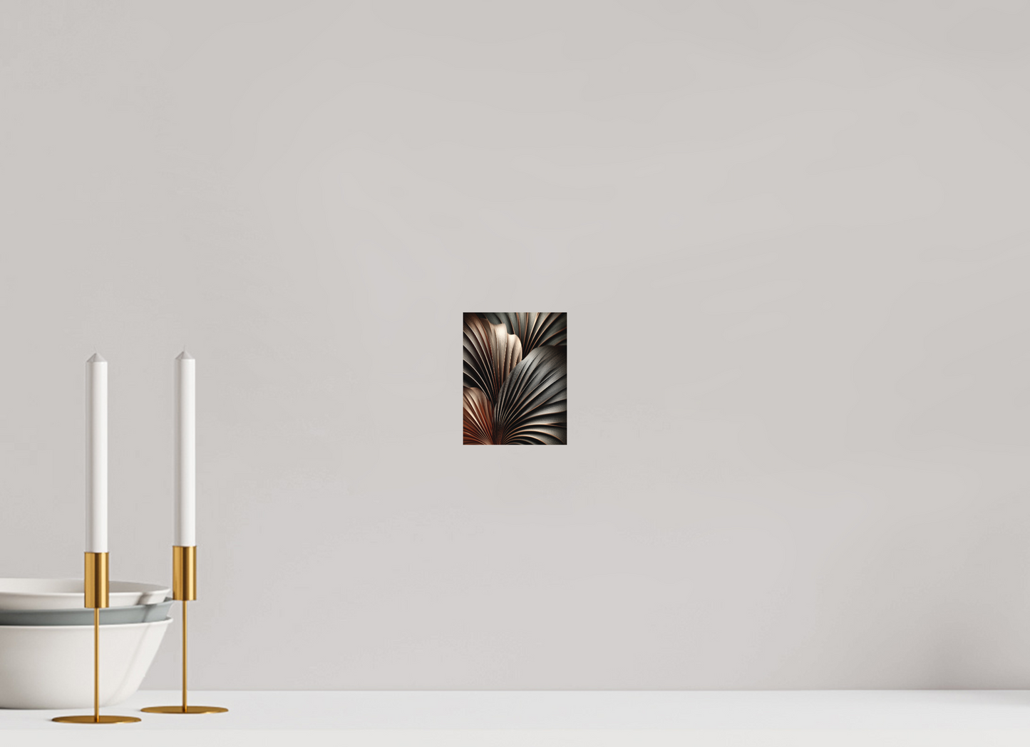 4 x 5.1″, Photo Print on Aluminum Backing Dark Leaves