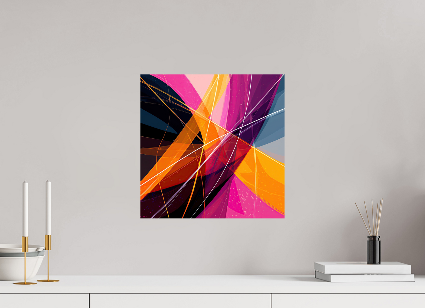 15 x 15″, Fine Art Print On Aluminum Dibond Abstract Candy