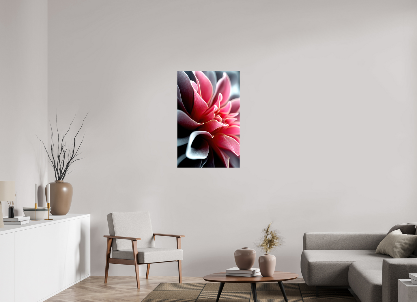 24 x 37.5″, Glossy Canvas Pink Flower