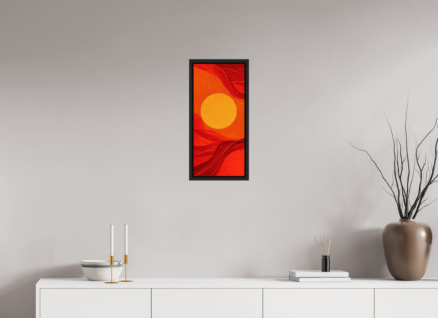 10 x 22″, Fine Art Print on Aluminum Dibond with Boarder Abstract Desert Eye