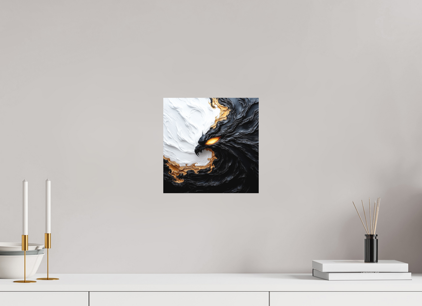 10 x 10″, Photo Print on Aluminum Backing Yin Yang Bird