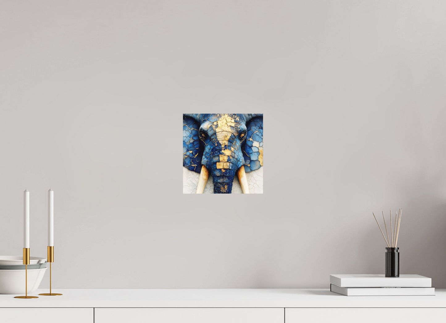 8 x 8″, Photo Print on Aluminum Backing Elephant