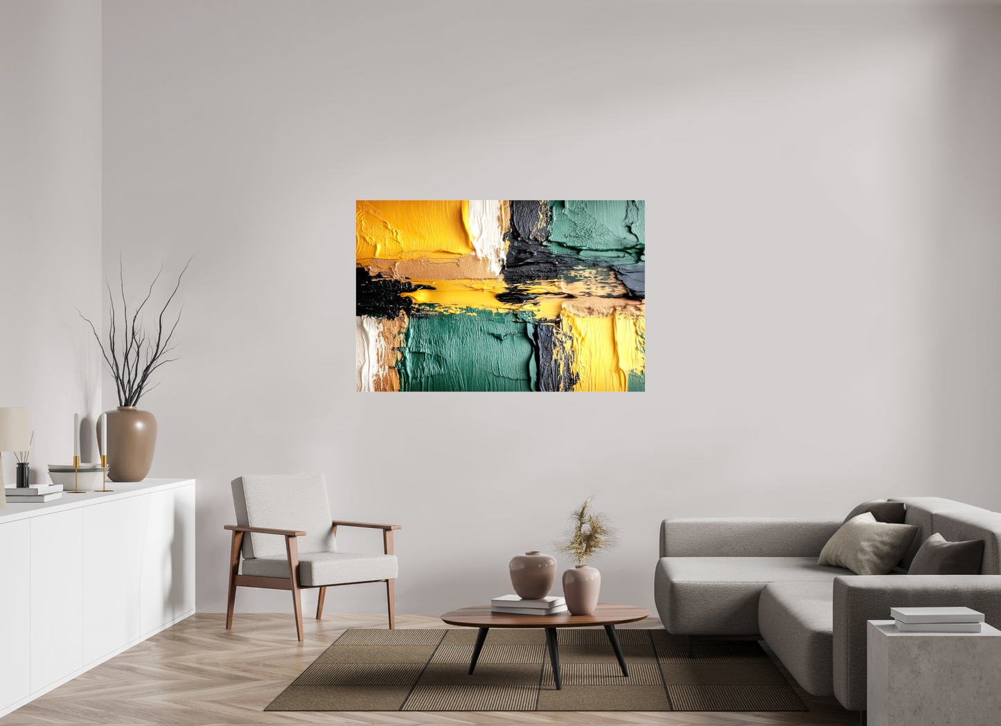 59 x 39″, Glossy Canvas Lux Camo
