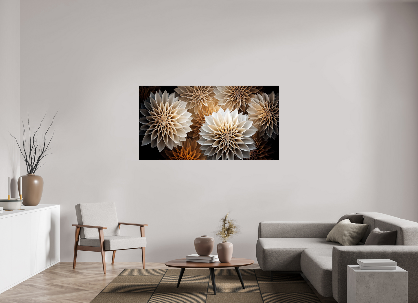 67.4 x 36″, Fine Art Print On Aluminum Dibond Pollen Flowers