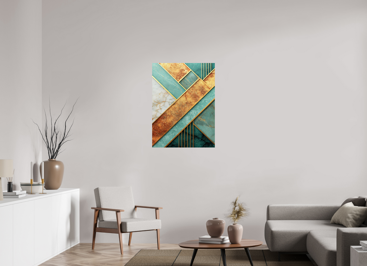 28 x 37.8″, Fine Art Print On Aluminum Dibond Art Deco Atlantis
