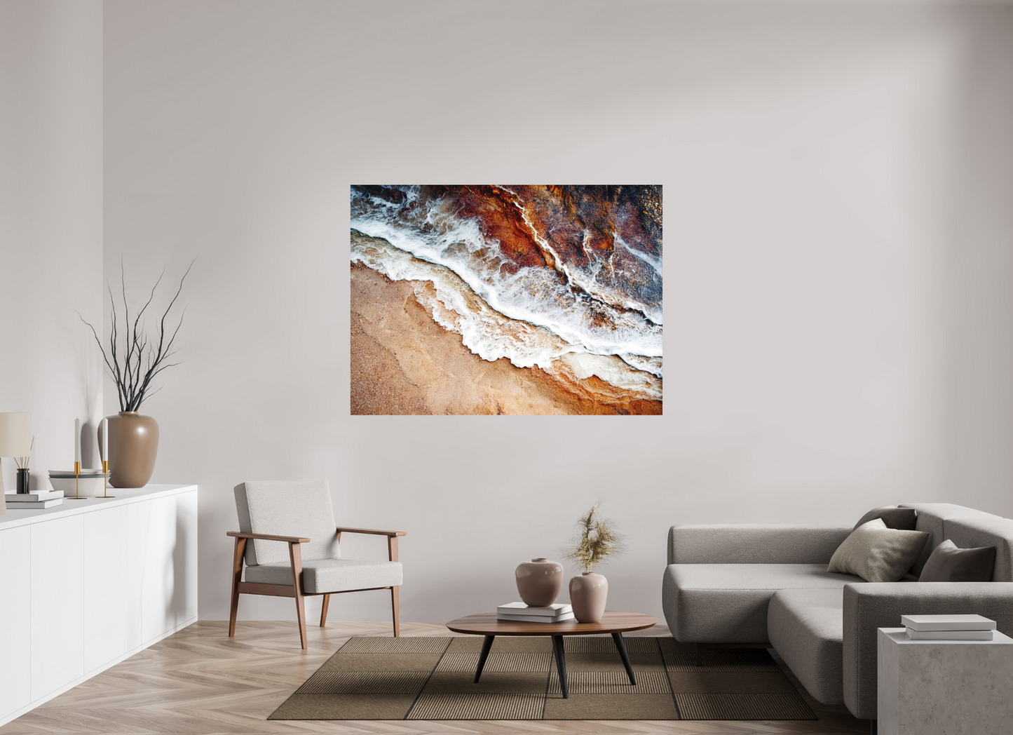 63.7 x 47″, Photo Print on Aluminum Backing Desert Water