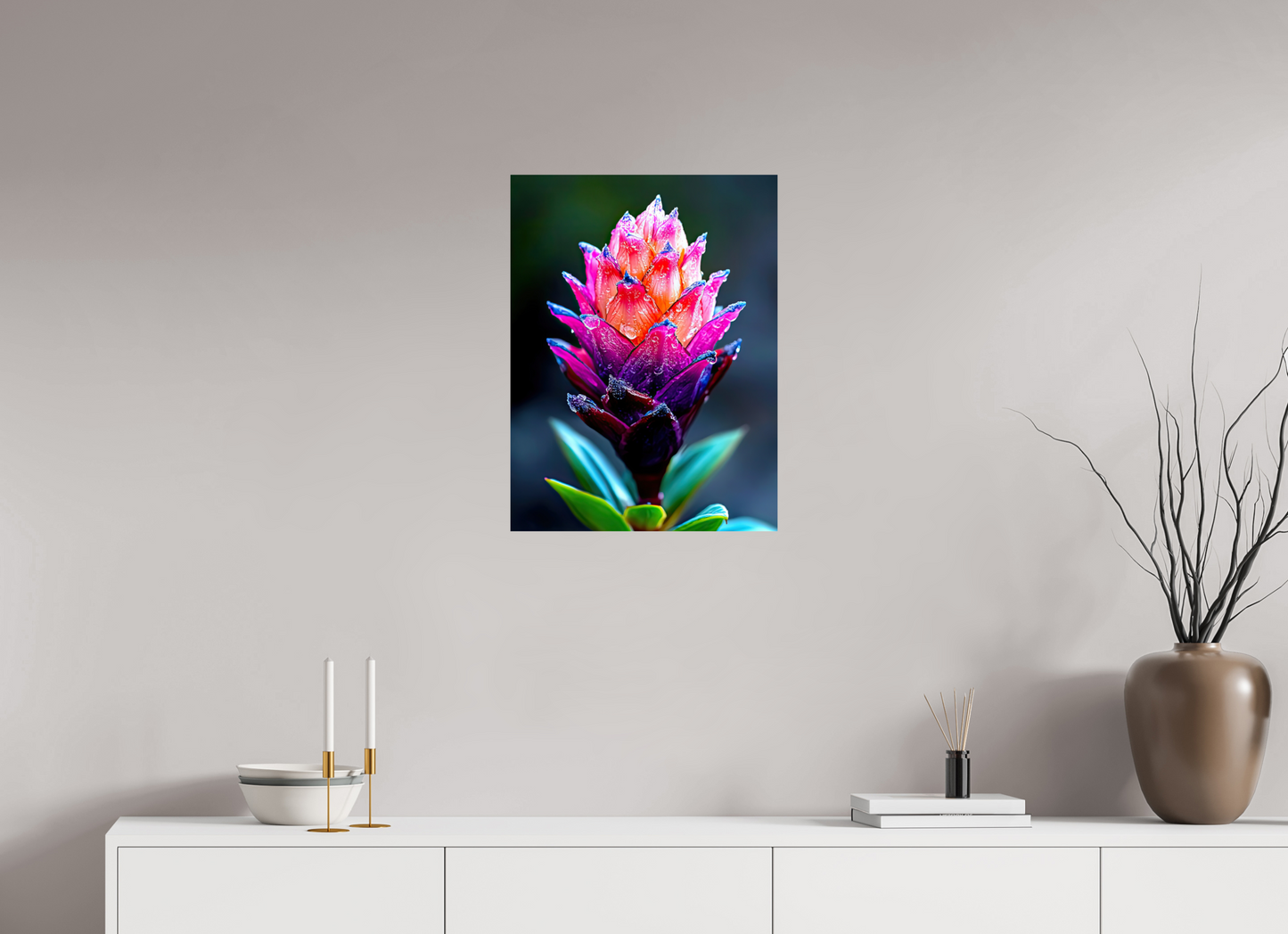 18 x 24″, Fine Art Print On Aluminum Dibond Tropical Pinecone Flower