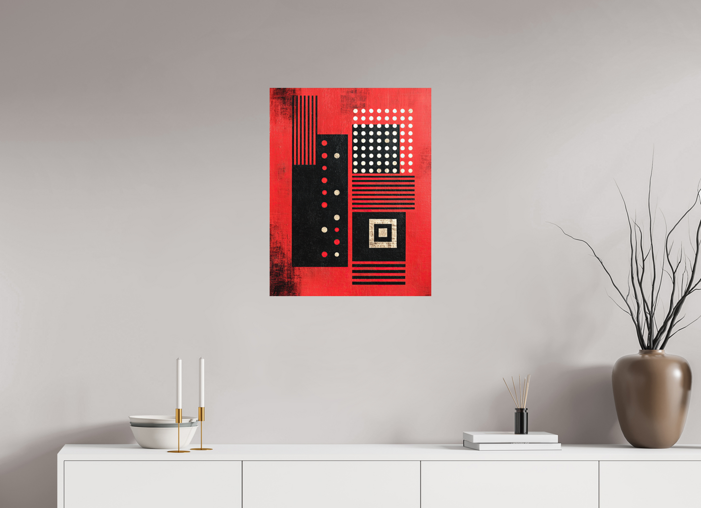 20 x 25.8″, Photo Print on Aluminum Backing Abstract Barcode 2
