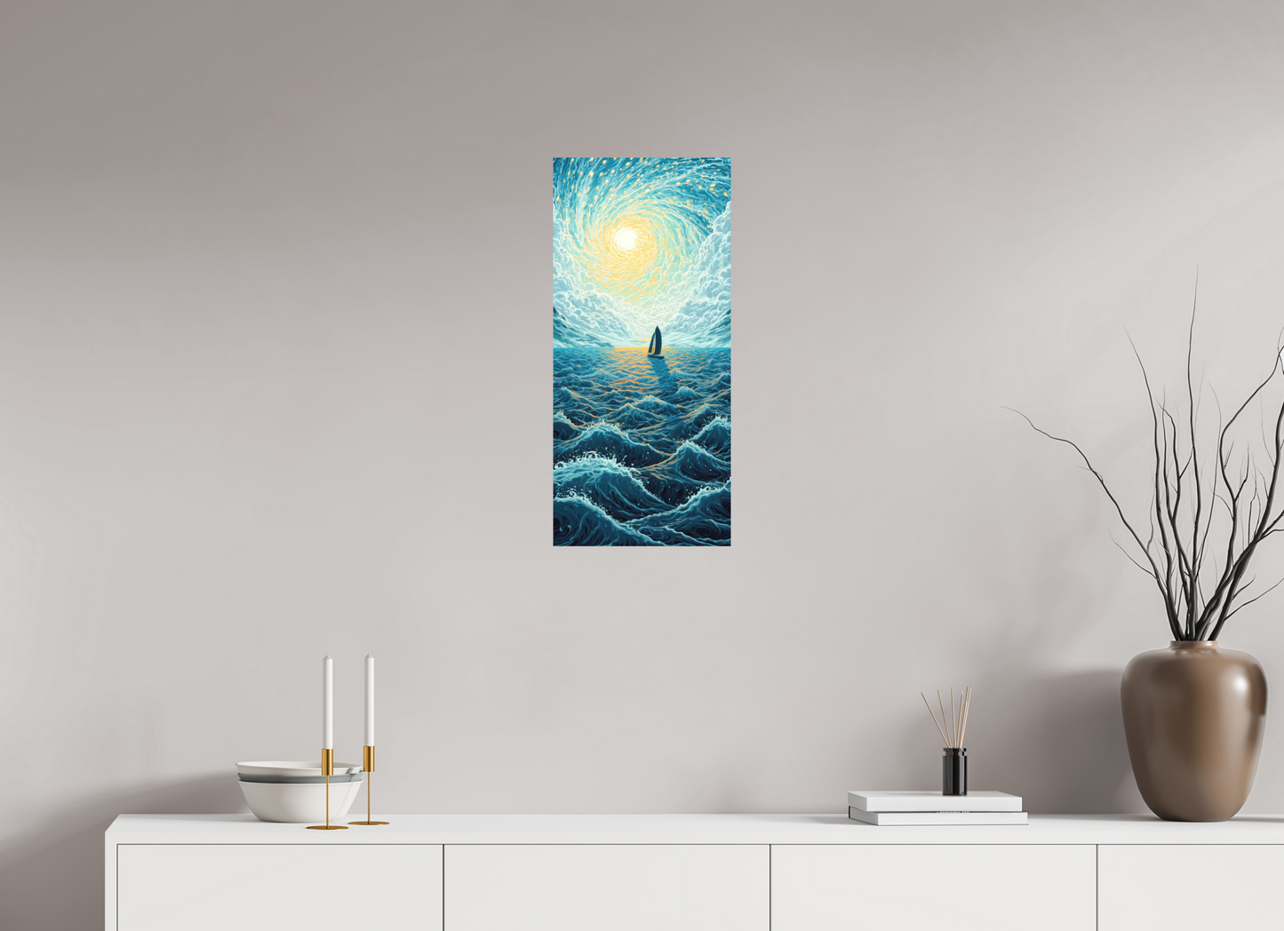 12 x 26.3″, Photo Print on Aluminum Backing Sail to the Sun