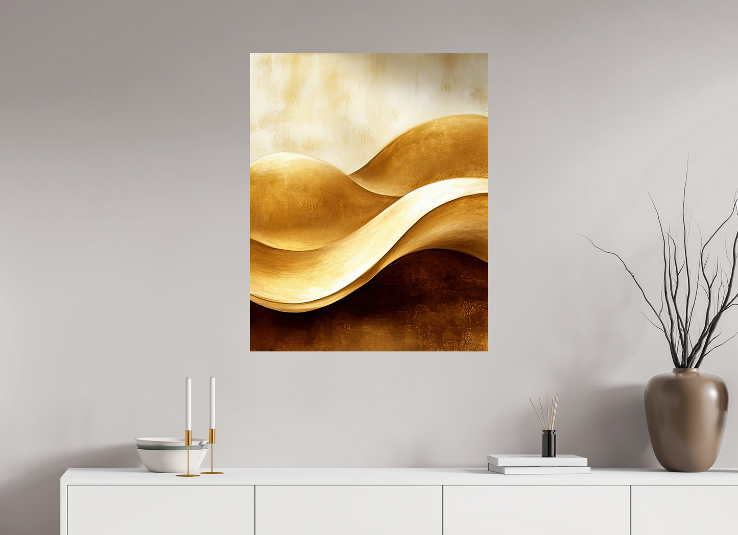 28 x 35.1″, Fine Art Print On Aluminum Dibond Gold Dunes